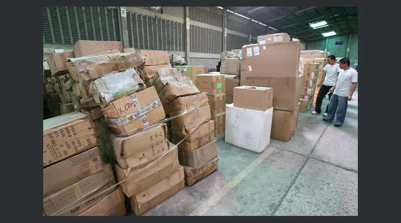 paquete retenido en aduana